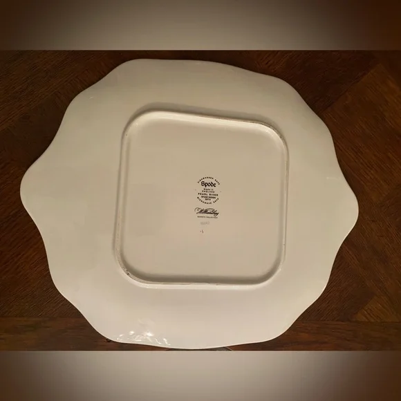 Spode England Pearl River Floral Square Cake/Sandwich Plate - Picture 2 of 2